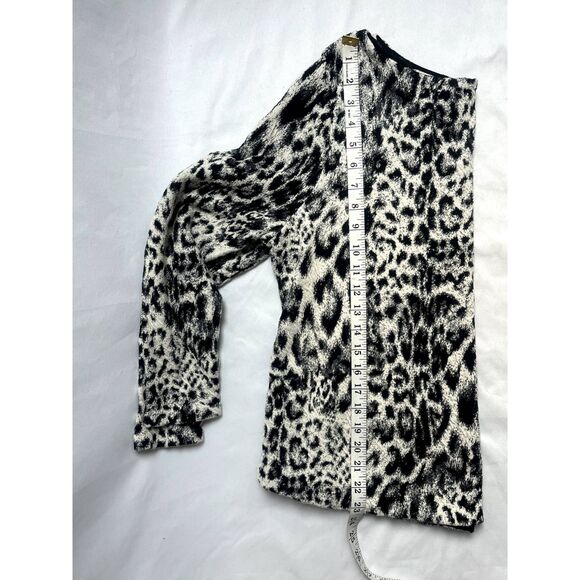 Chico's Leopard Print Sweater Top sz L Classy Retro 90s Mob Wife 80s Boat Neck - Picture 10 of 10